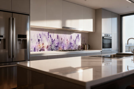 Küchenrückwand Lavendel Blütenfeld