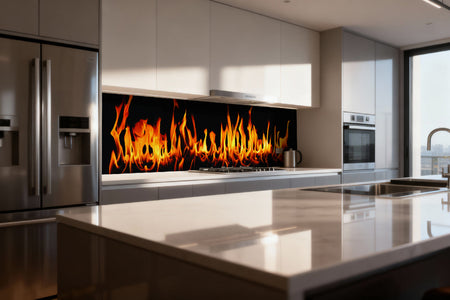 Küchenrückwand Flammen Design