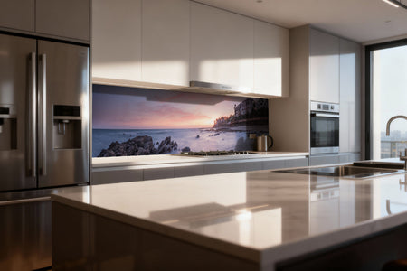 Küchenrückwand Meeresküste bei Sonnenuntergang