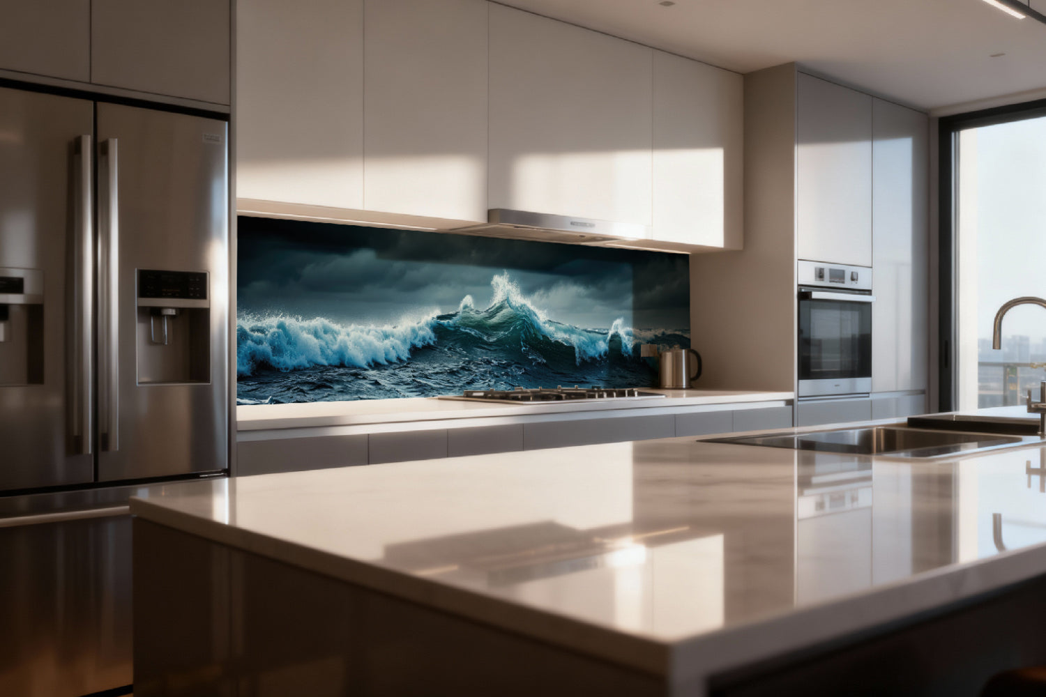 Küchenrückwand Sturm über dem Ozean
