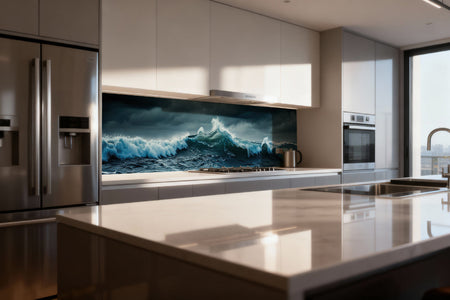 Küchenrückwand Sturm über dem Ozean