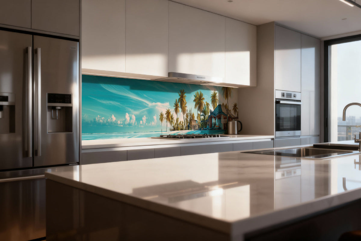 Küchenrückwand Palmenstrand