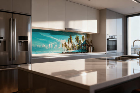 Küchenrückwand Palmenstrand