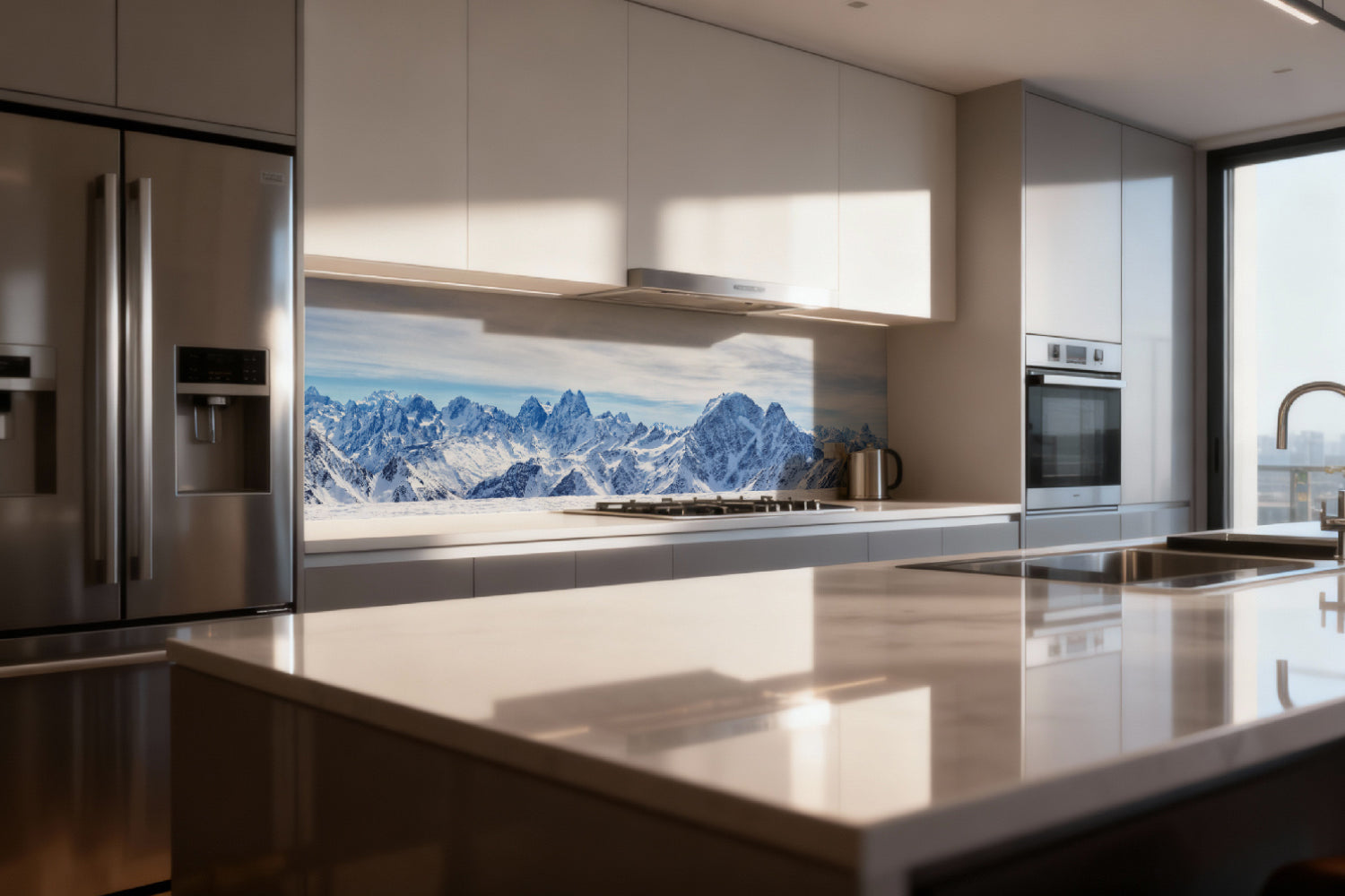 Küchenrückwand Panorama Winterberge