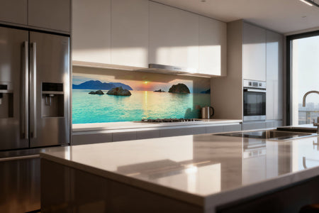 Küchenrückwand Sonnenuntergang am Meer