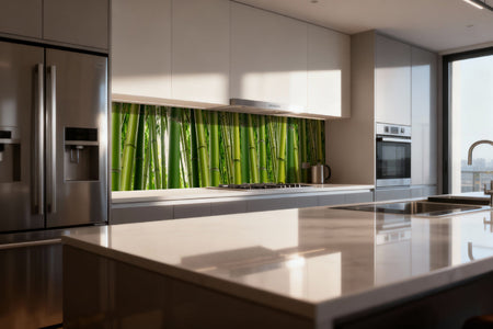Küchenrückwand Grüner Bambuswald