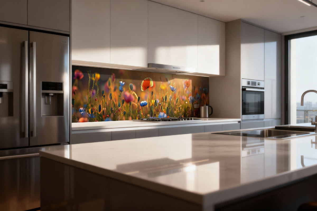 Küchenrückwand Sommerliche Wildblumen