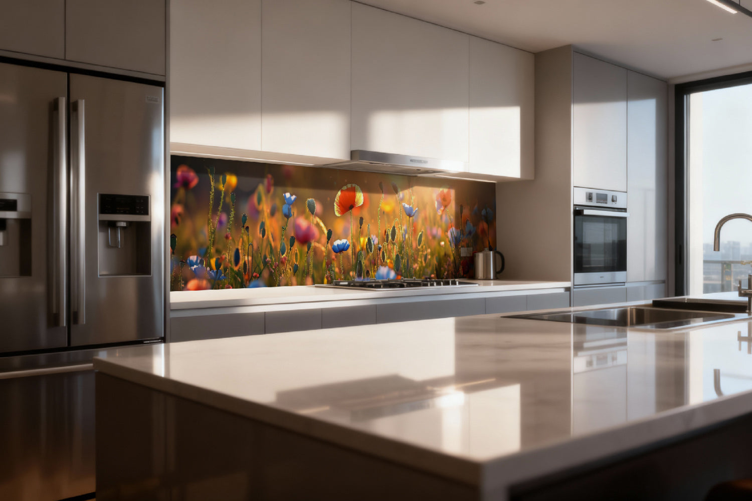 Küchenrückwand Sommerliche Wildblumen