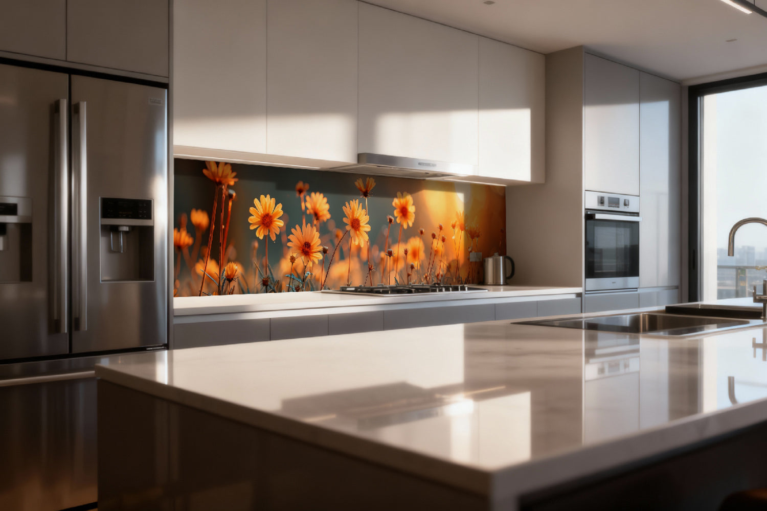 Küchenrückwand Sommerblumen