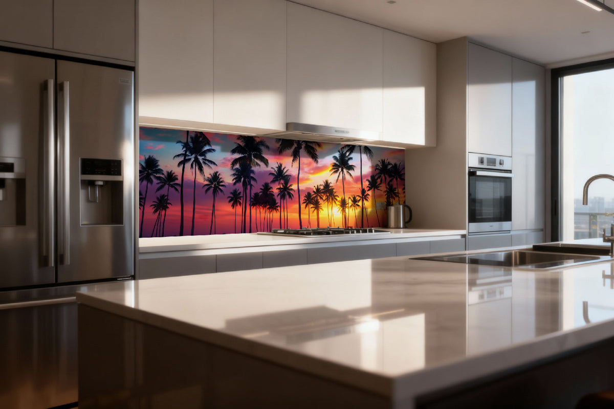 Küchenrückwand Tropischer Sonnenuntergang