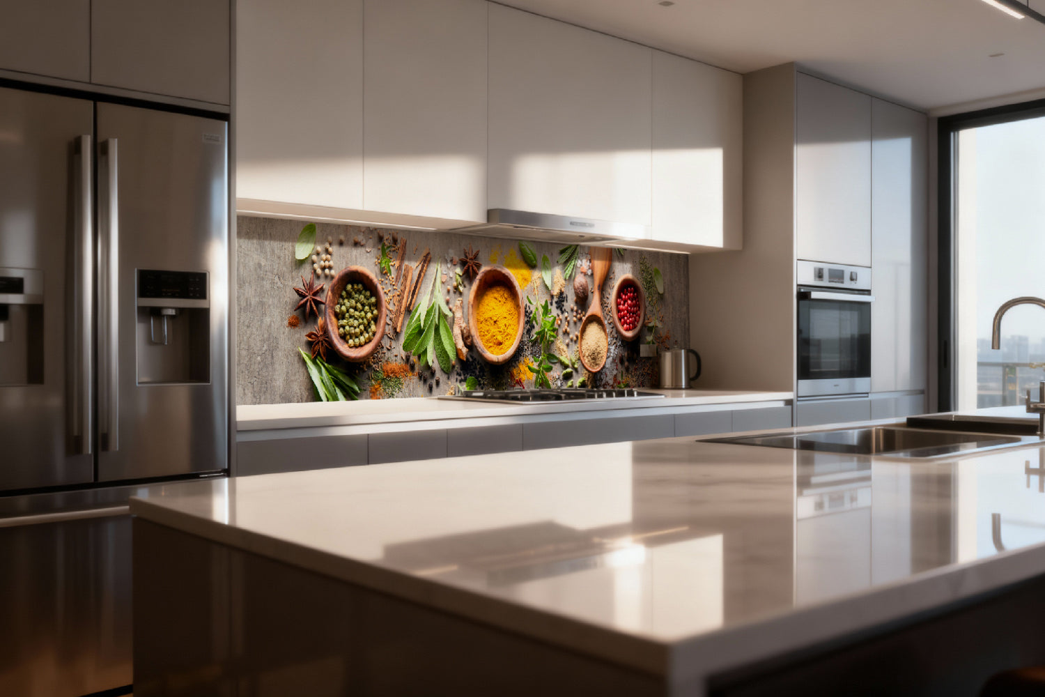 Küchenrückwand Gewürze und Kräuter