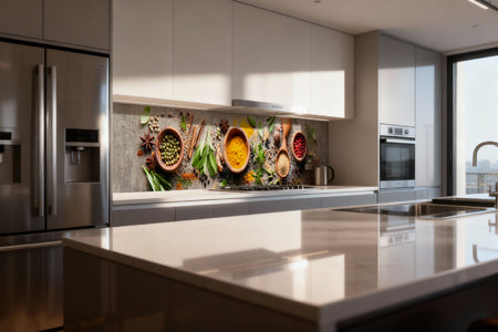 Küchenrückwand Gewürze und Kräuter