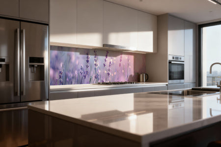 Küchenrückwand Blumenmotiv Lavendel