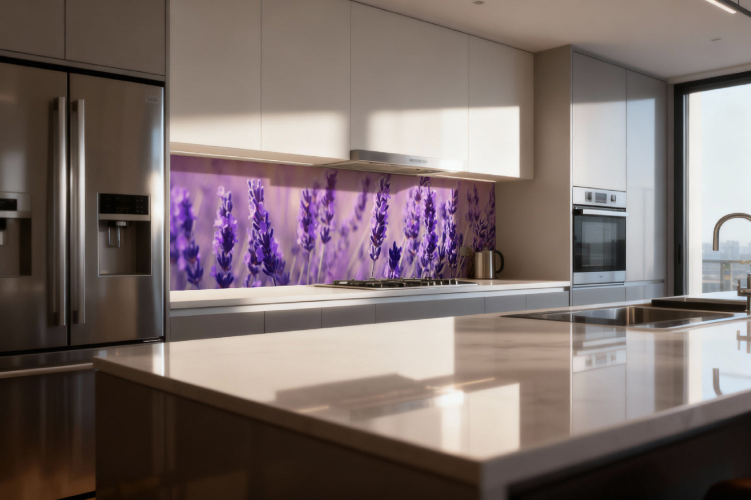 Küchenrückwand Lavendelfeld