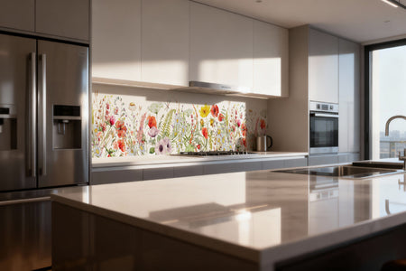 Küchenrückwand Bunte Wildblumen