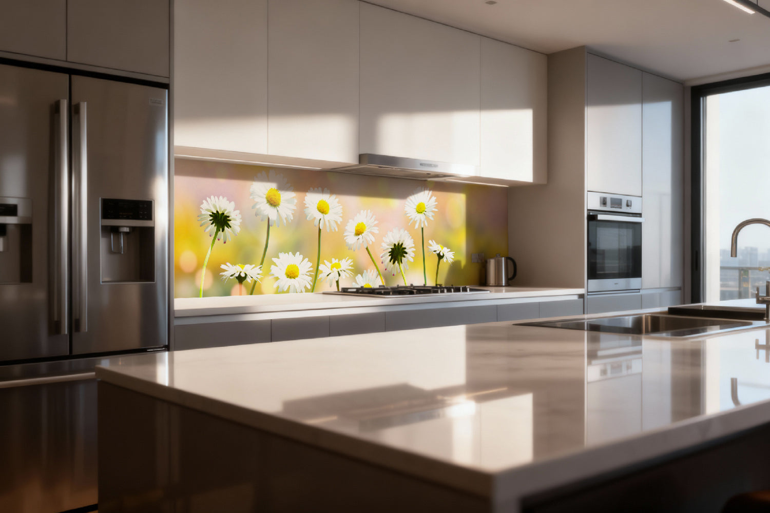 Küchenrückwand Gänseblümchen