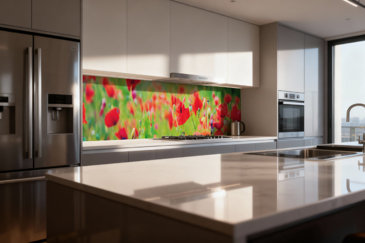 Küchenrückwand Mohnblumen Wiese