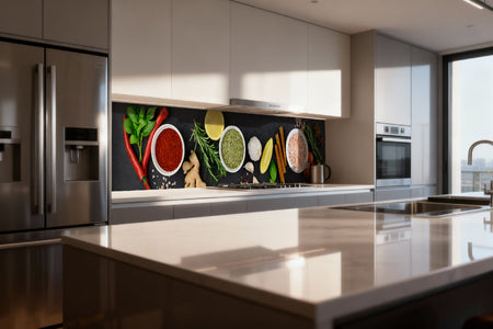 Küchenrückwand Gewürze und Kräuter