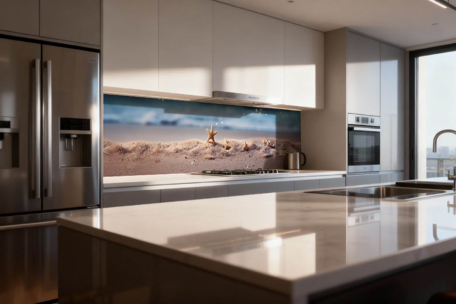 Küchenrückwand Seesterne am Strand