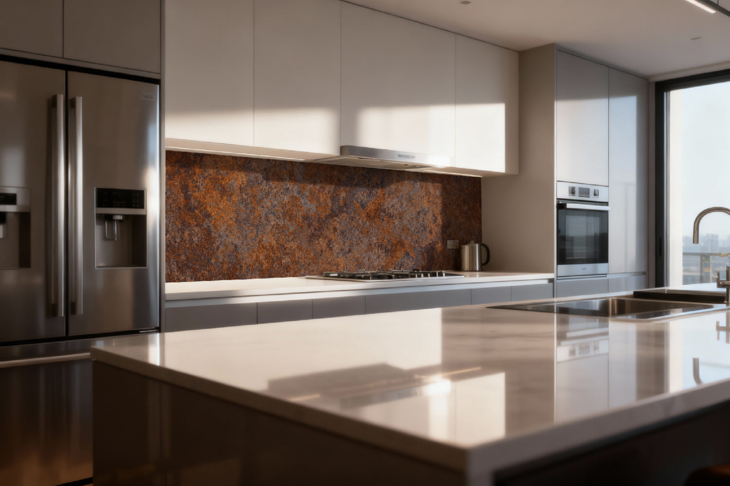 Küchenrückwand Rostoptik Dunkel