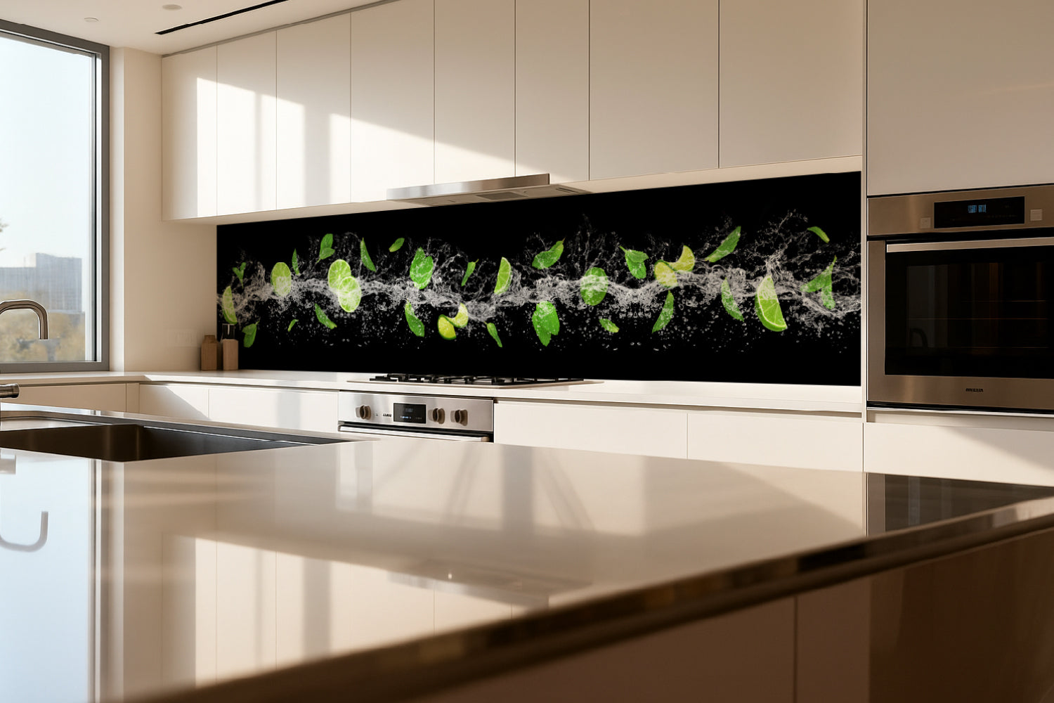 Küchenrückwand Limette Minze