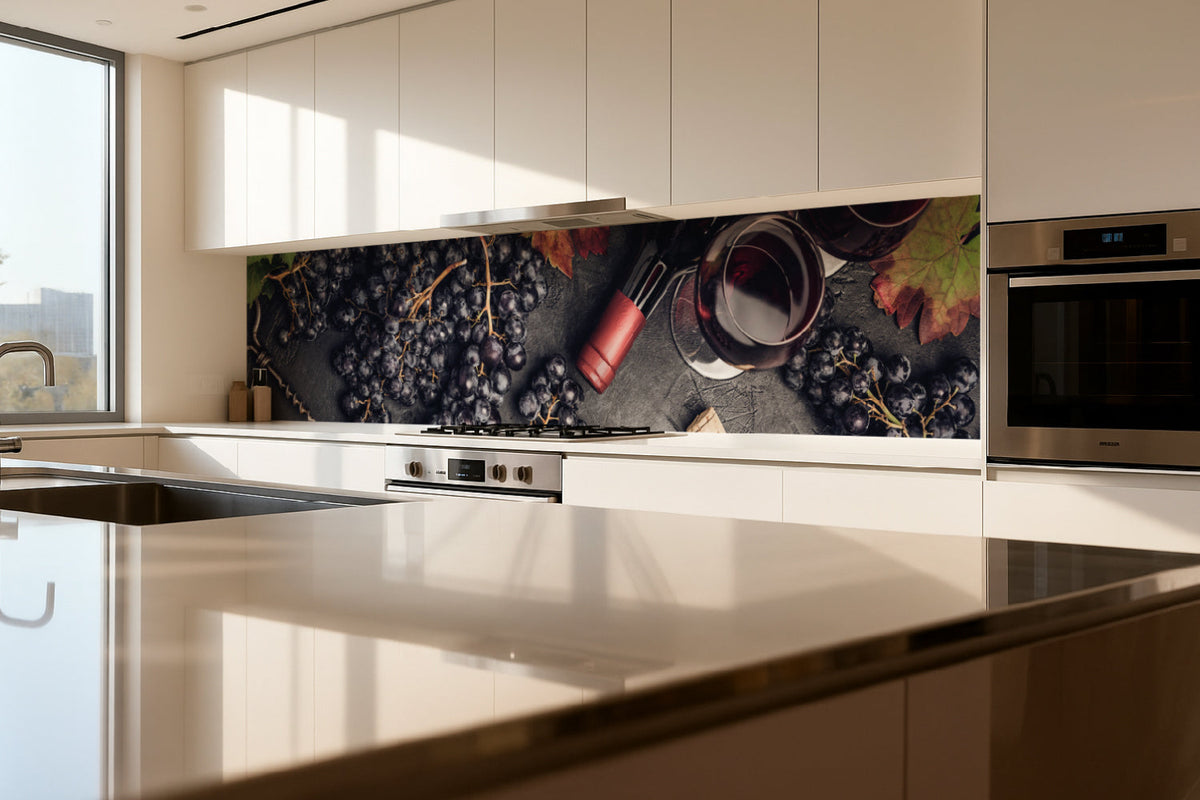 Küchenrückwand Wein & Trauben