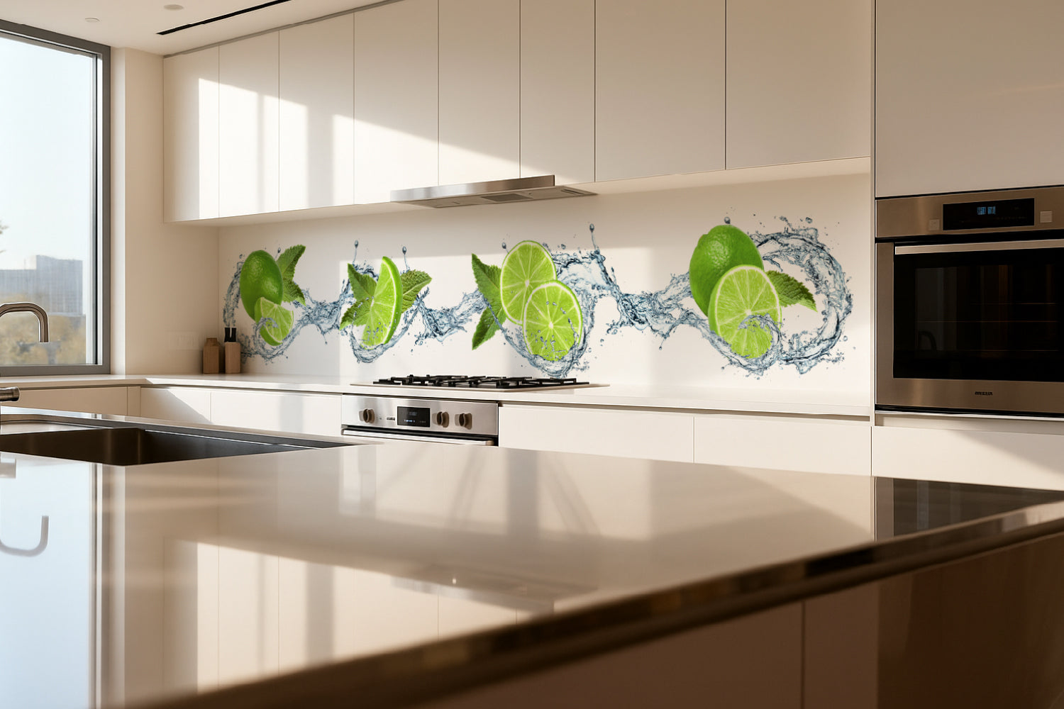 Küchenrückwand Minze & Limette