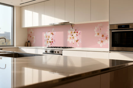 Küchenrückwand Kirschblüten Rosa