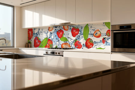 Küchenrückwand Erdbeeren Splash