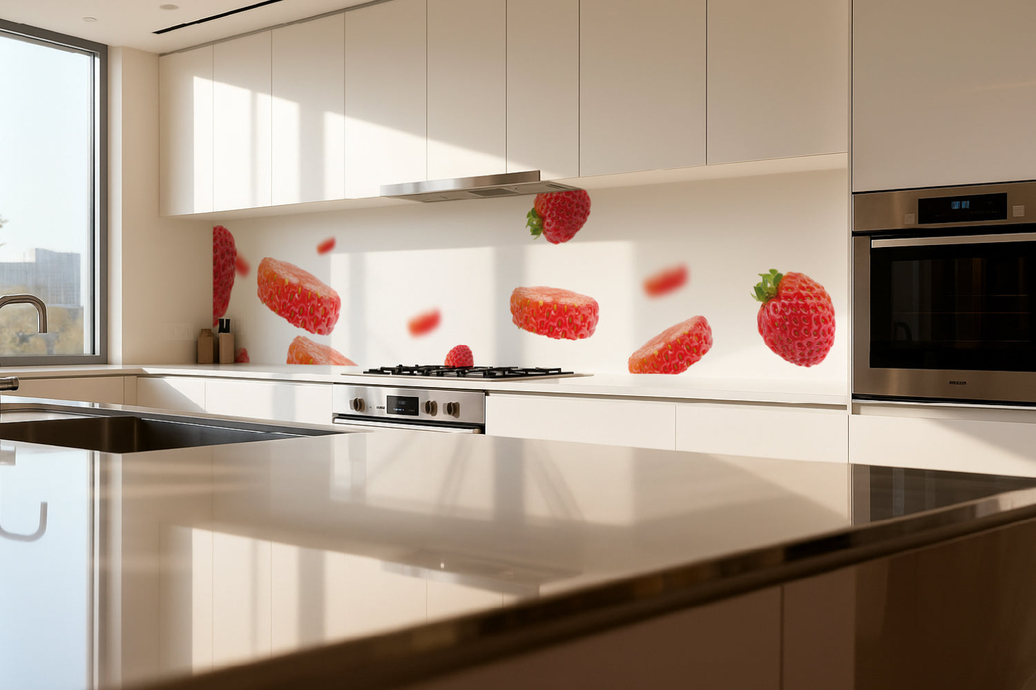 Küchenrückwand Frische Erdbeeren