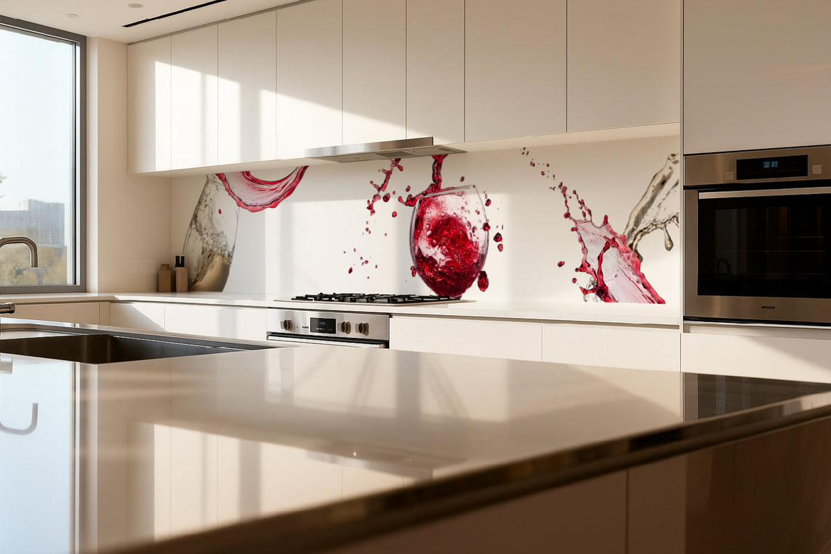 Küchenrückwand Wein Splash
