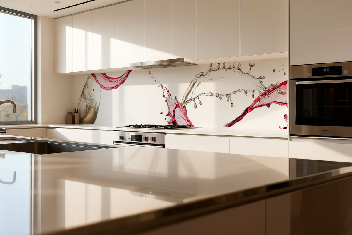 Küchenrückwand Rotwein & Weißwein Splash