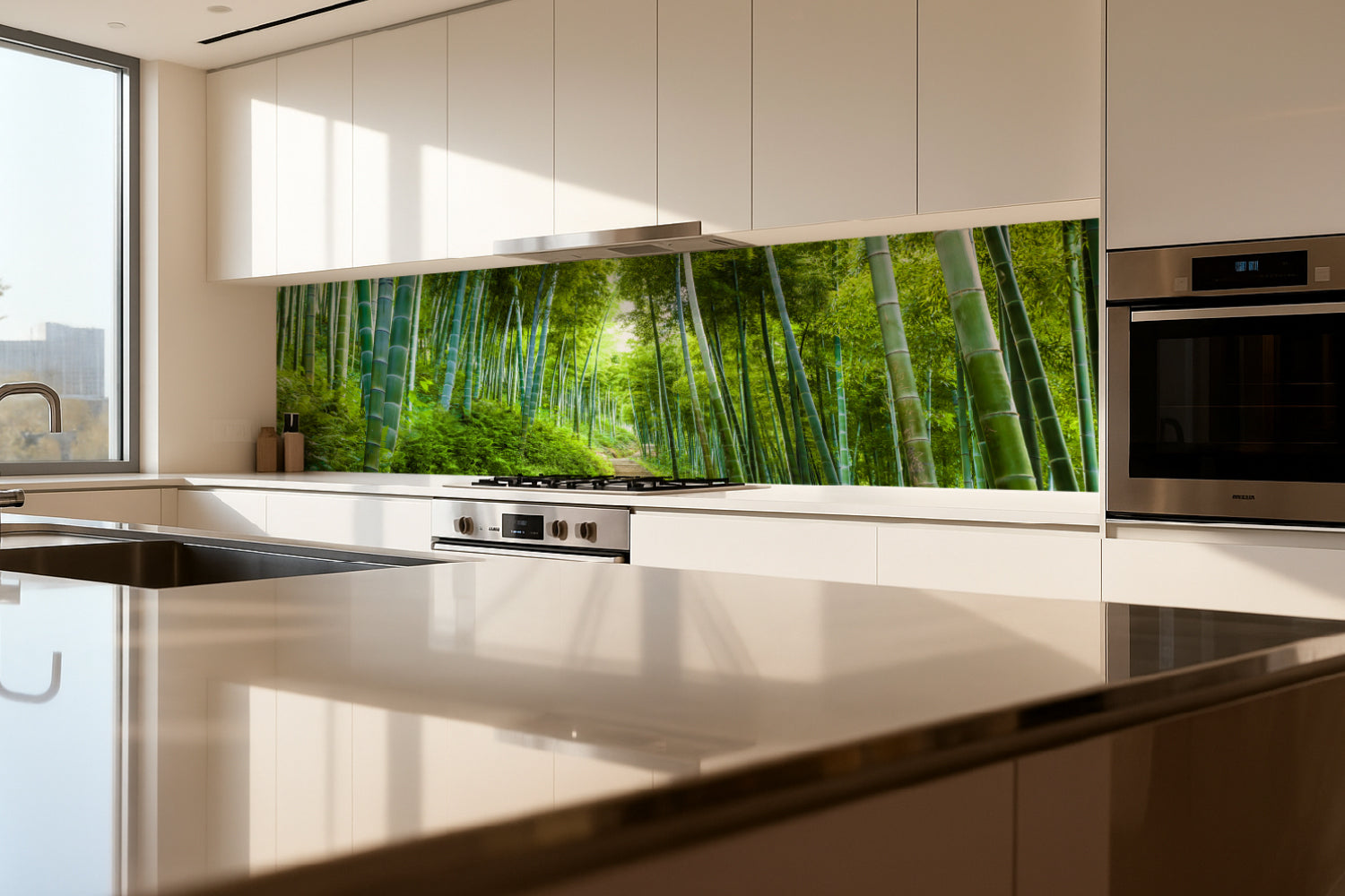 Küchenrückwand Bambuswald