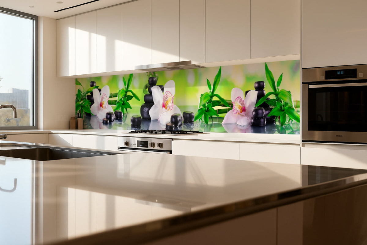 Küchenrückwand Spa Orchideen