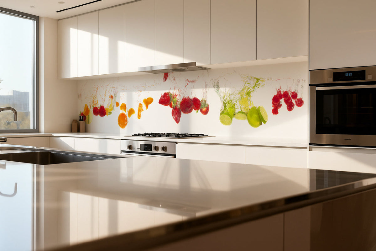 Küchenrückwand Obst & Wasser