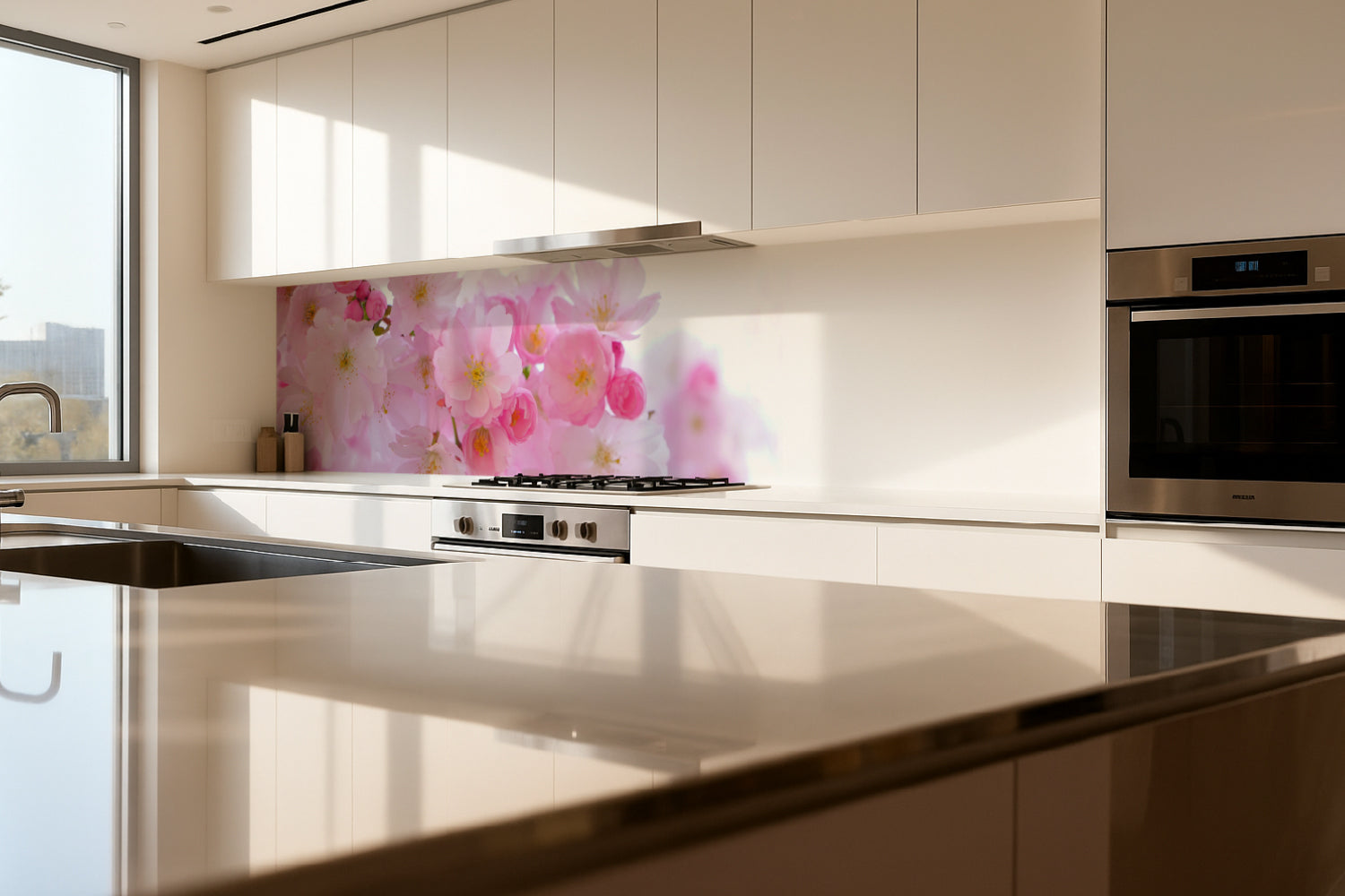 Küchenrückwand Rosa Kirschblüten