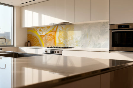 Küchenrückwand Eis und Zitrone