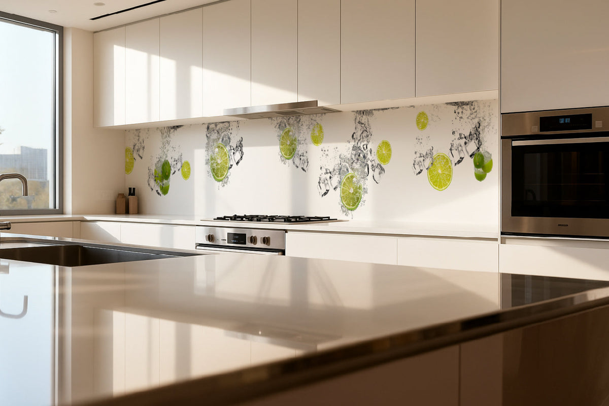 Küchenrückwand Limetten Splash