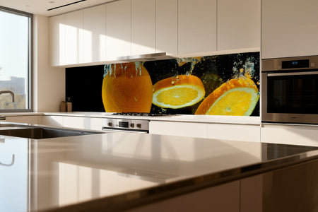 Küchenrückwand Orange Splash