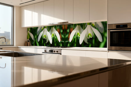 Küchenrückwand Schneeglöckchen