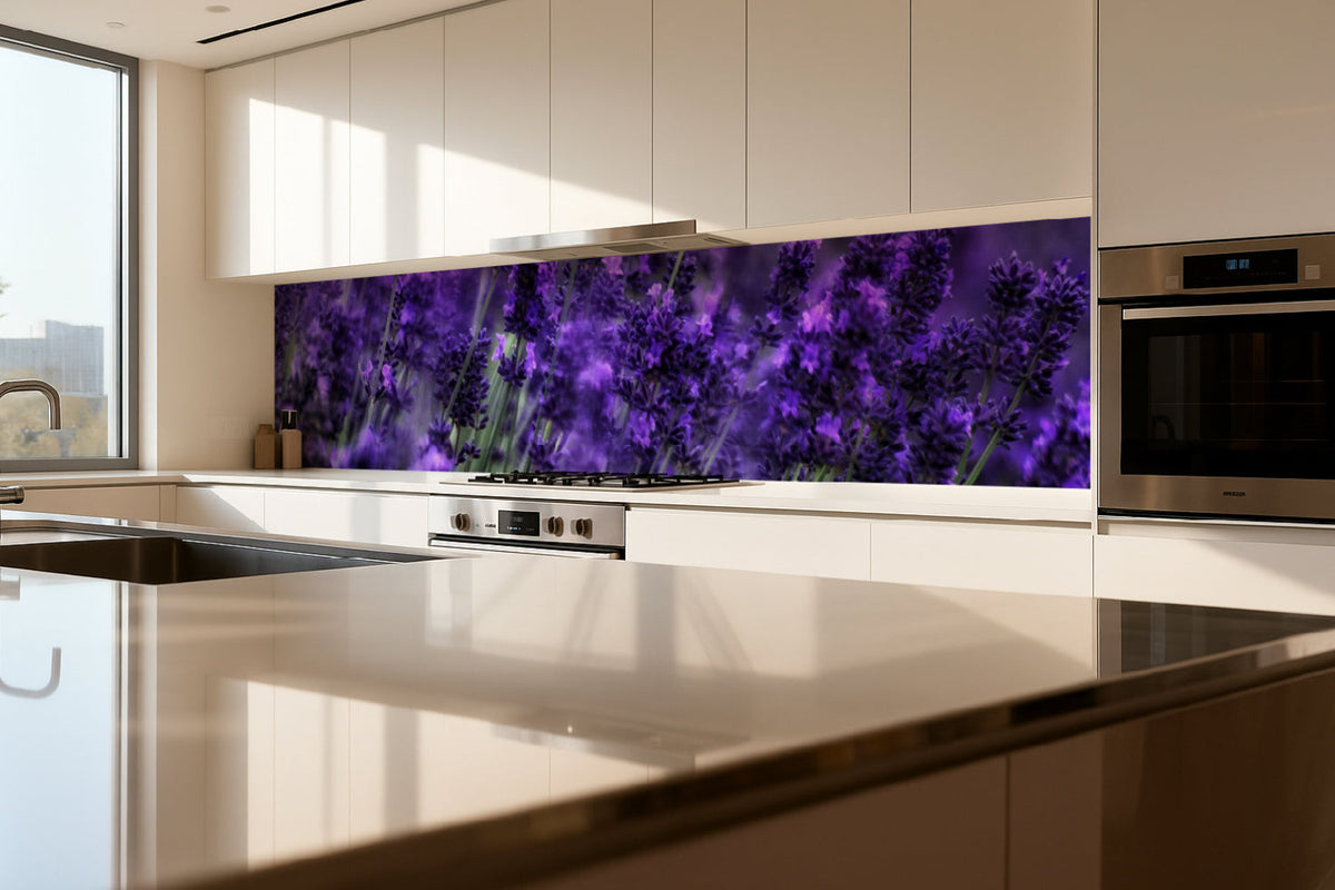Küchenrückwand Lavendelblüte