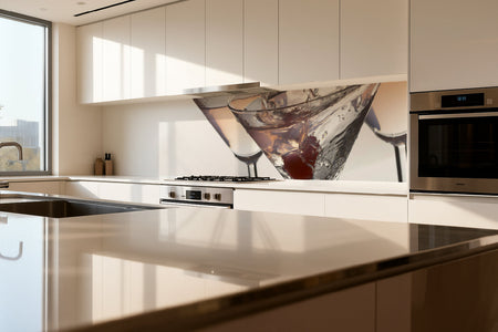 Küchenrückwand mit Cocktailmotiv