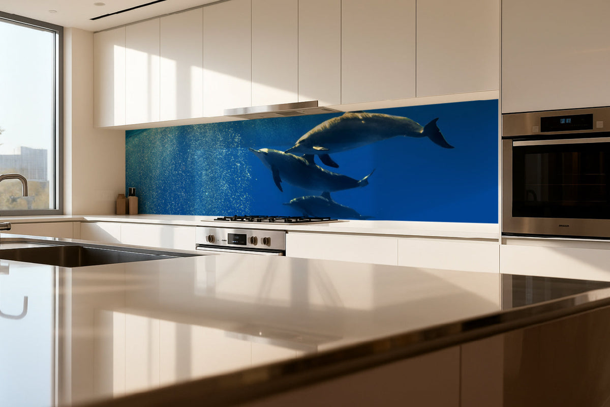 Küchenrückwand Delfine