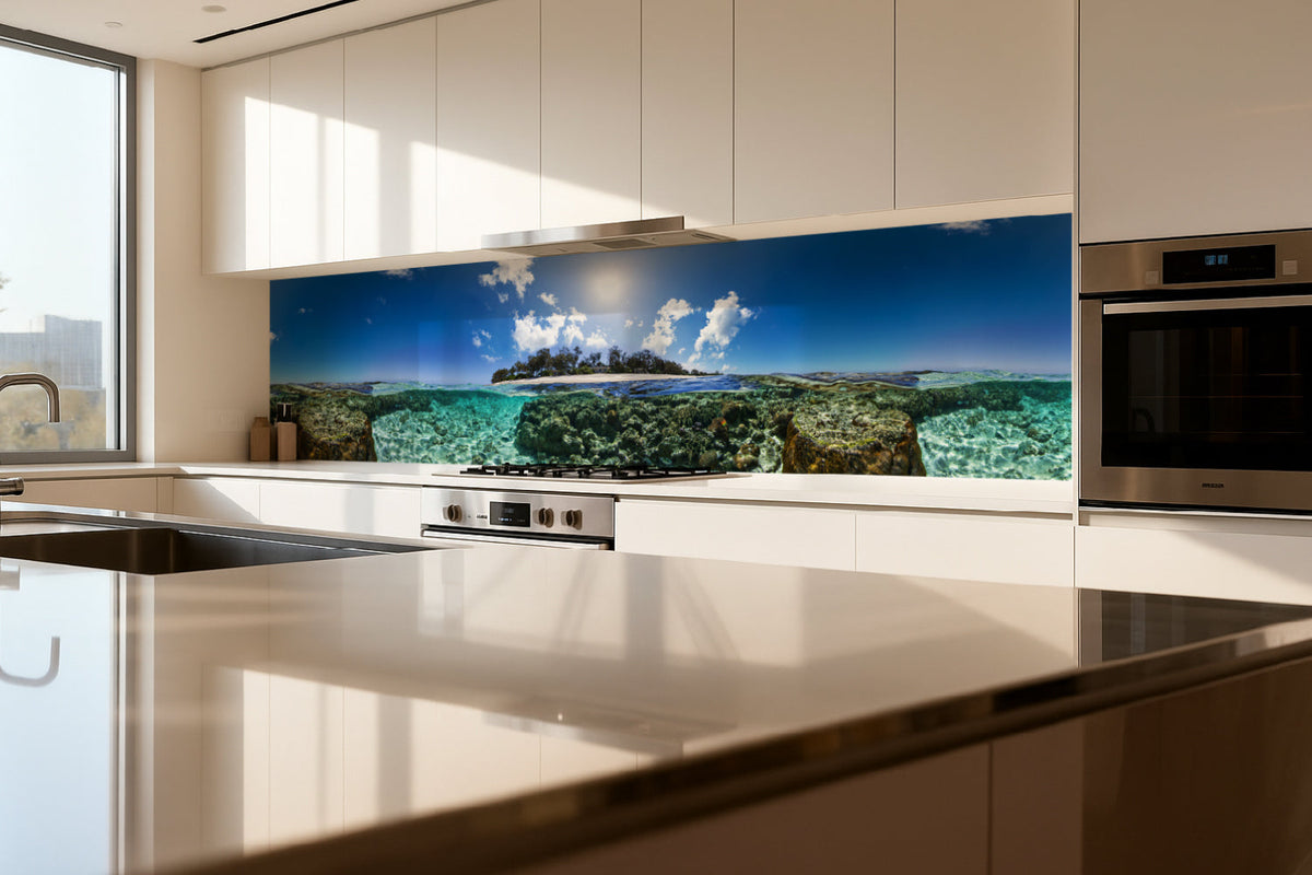 Küchenrückwand Tropeninsel