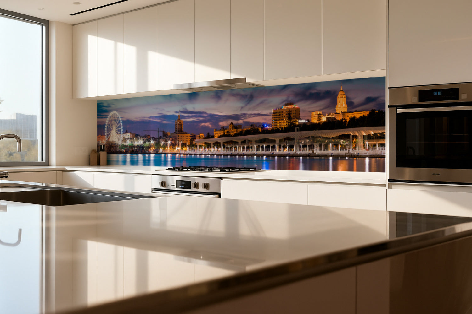 Küchenrückwand Stadt am Meer