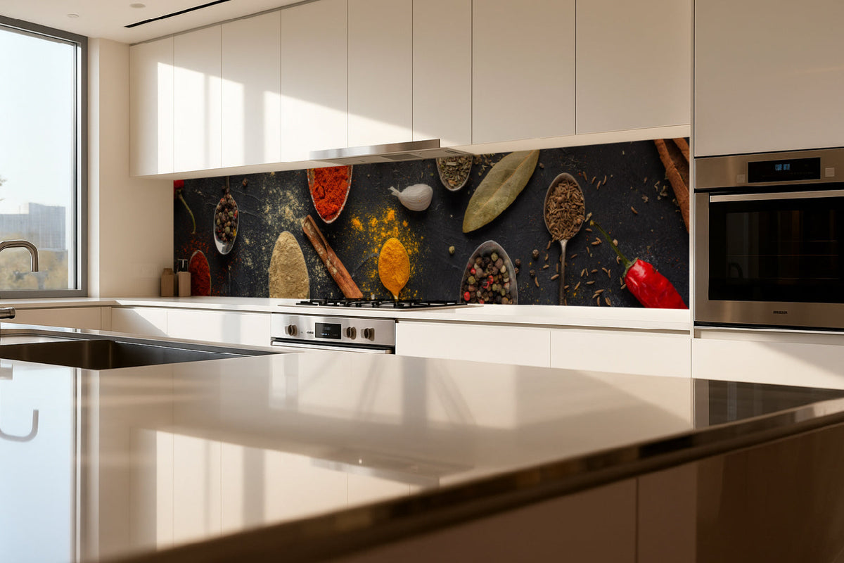 Küchenrückwand Bunte Gewürze