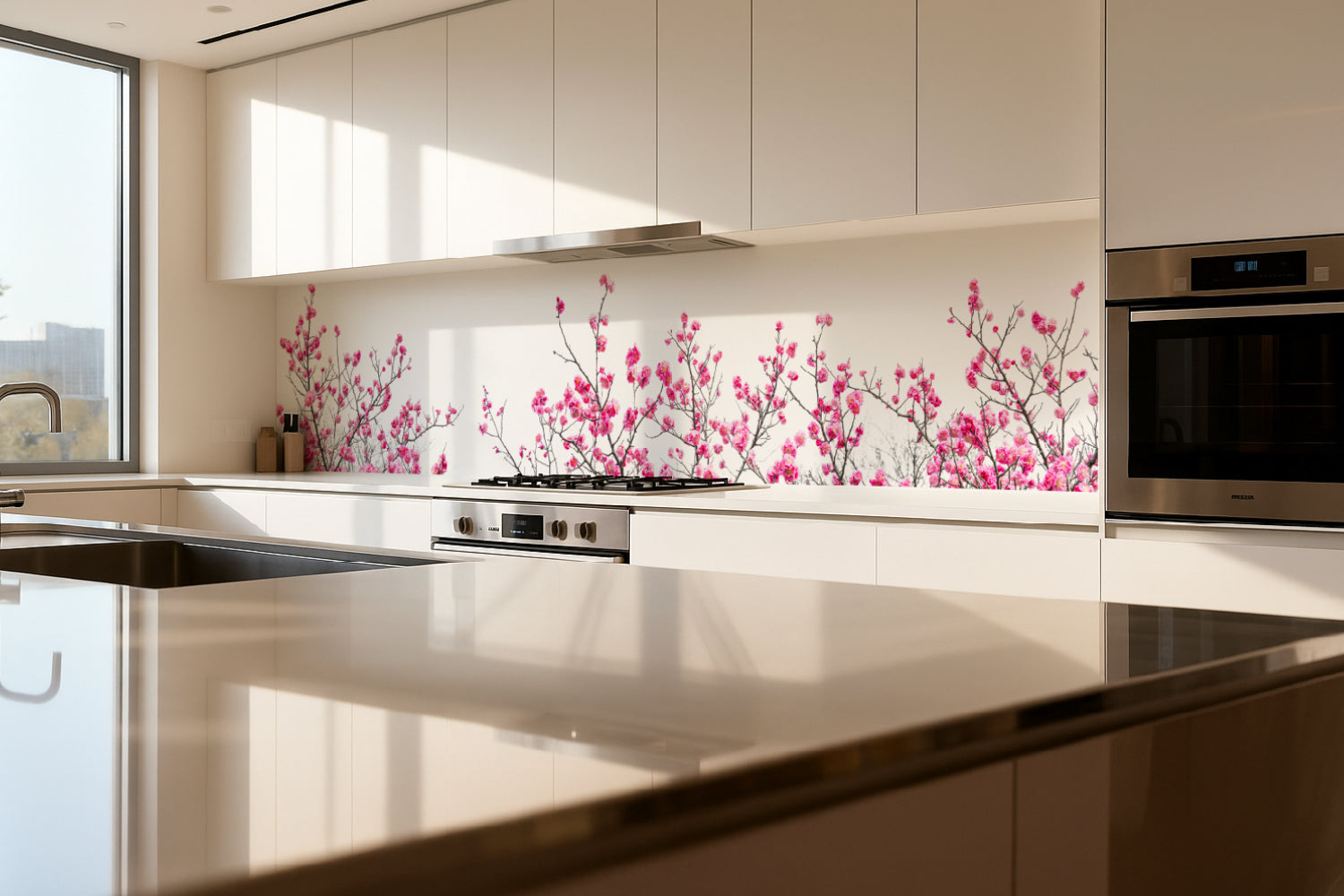 Küchenrückwand Blütenmotiv