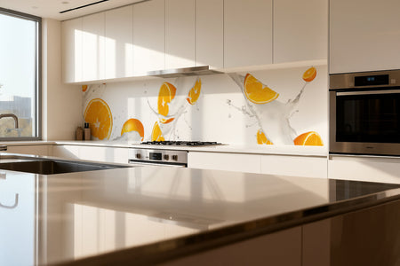 Küchenrückwand Orangen Splash