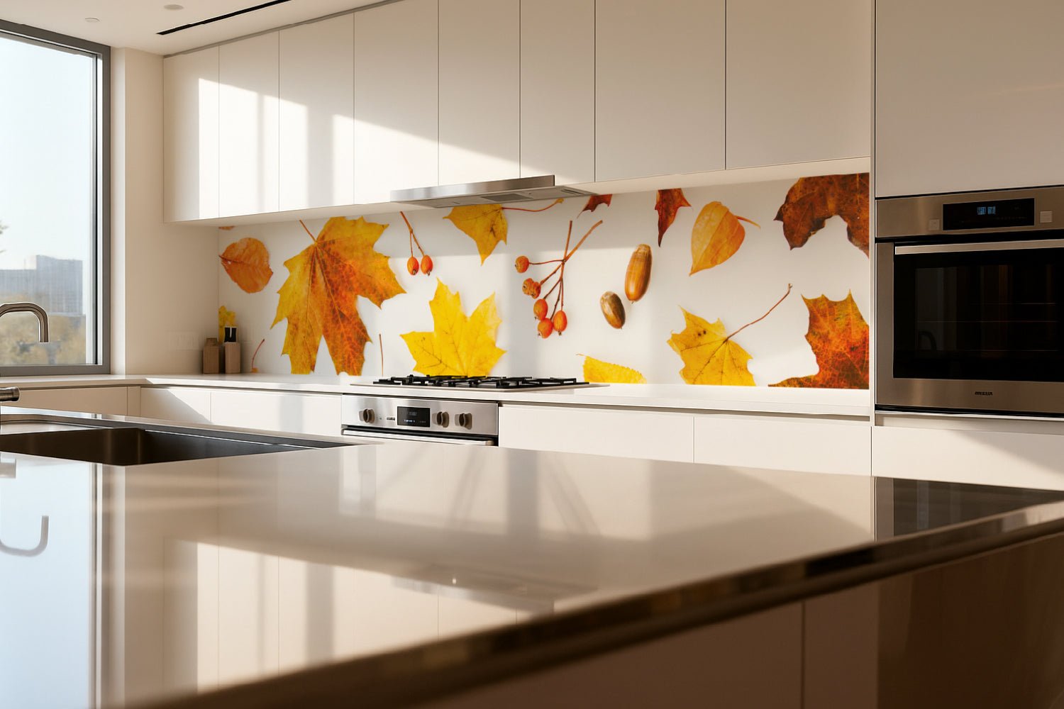 Küchenrückwand Herbstblätter