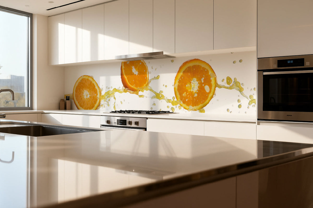 Küchenrückwand Orange Splash